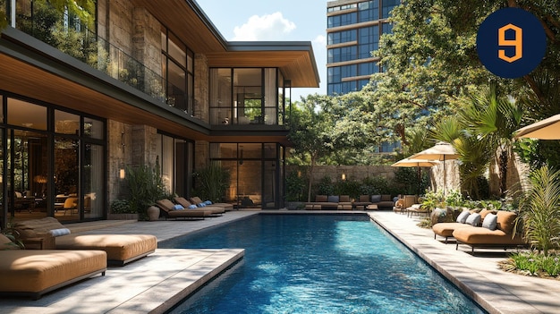 Upscale villa accommodation sophisticated furnishings luxury amenities